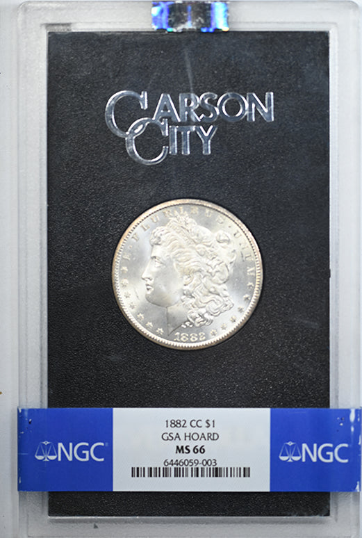 1882-CC GSA Morgan Dollar $1 NGC MS66 Obverse Slab