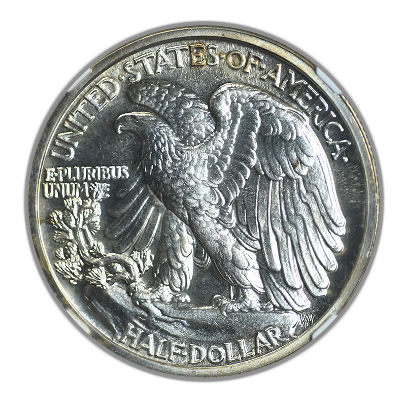 1942 Proof Walking Liberty Half Dollar 50C NGC PF66 CAC Reverse
