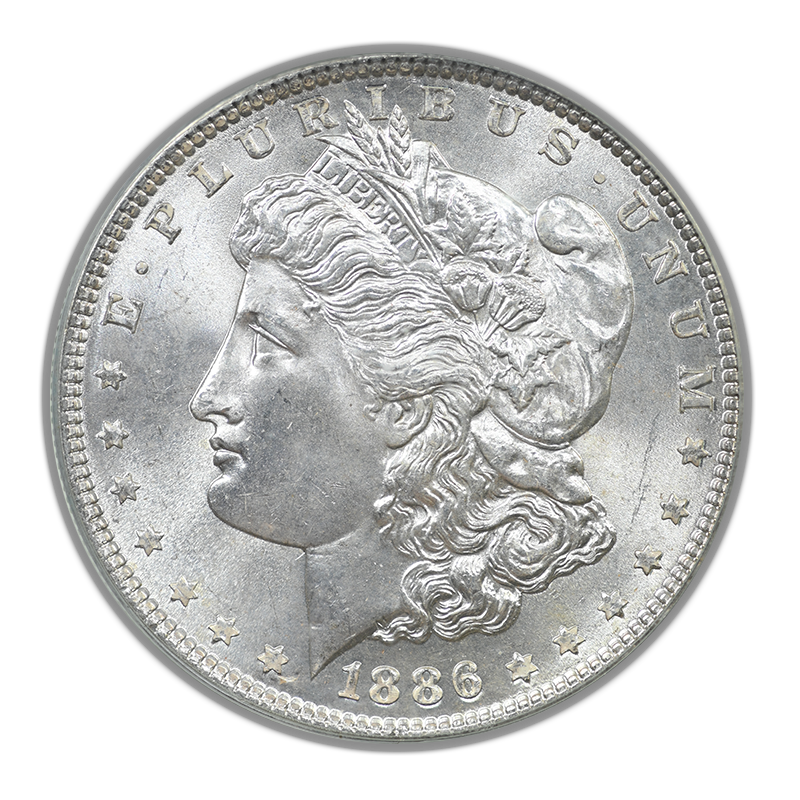 1886 Morgan Dollar $1 PCGS MS66 CAC OGH