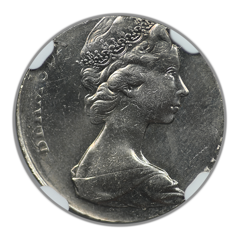 1984 Bermuda 5C Cents NGC Mint Error MS65 - Struck on 10C Planchet