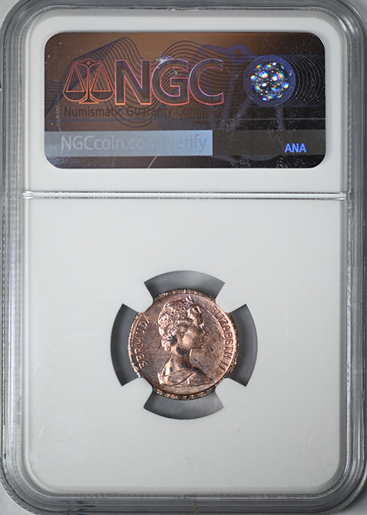 1984 Bermuda 10C Cents NGC Mint Error MS64RD - Struck on Foreign Planchet