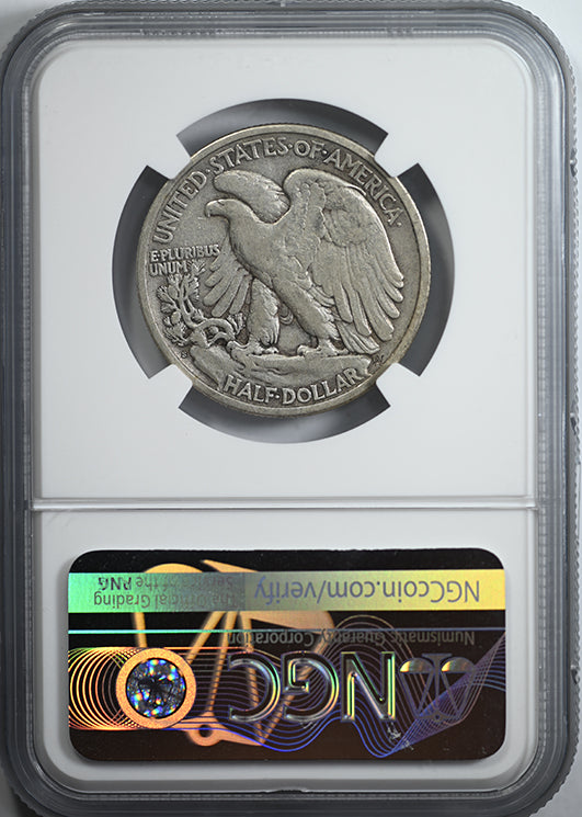 1921-S Walking Liberty Half Dollar 50C NGC VF25 Reverse Slab