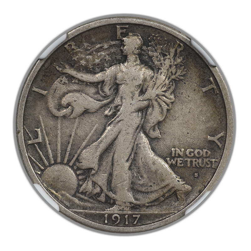 1917-S Walking Liberty Half Dollar 50C NGC VF30 - Obverse