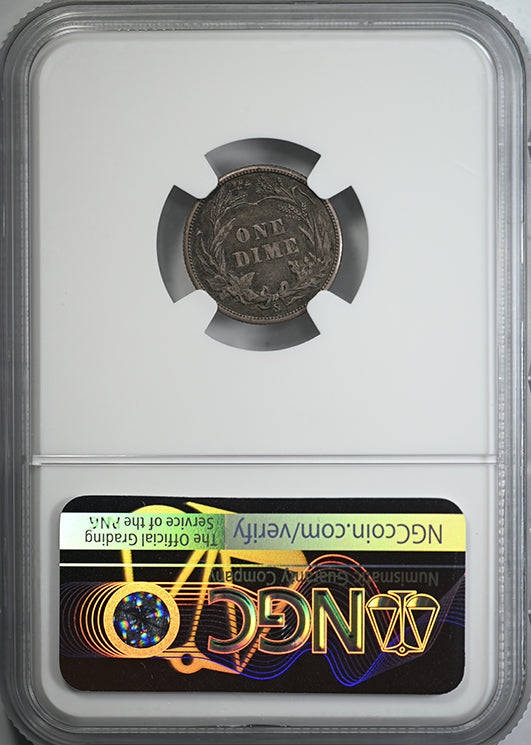 1914-S Barber Dime 10C NGC XF45 Reverse Slab