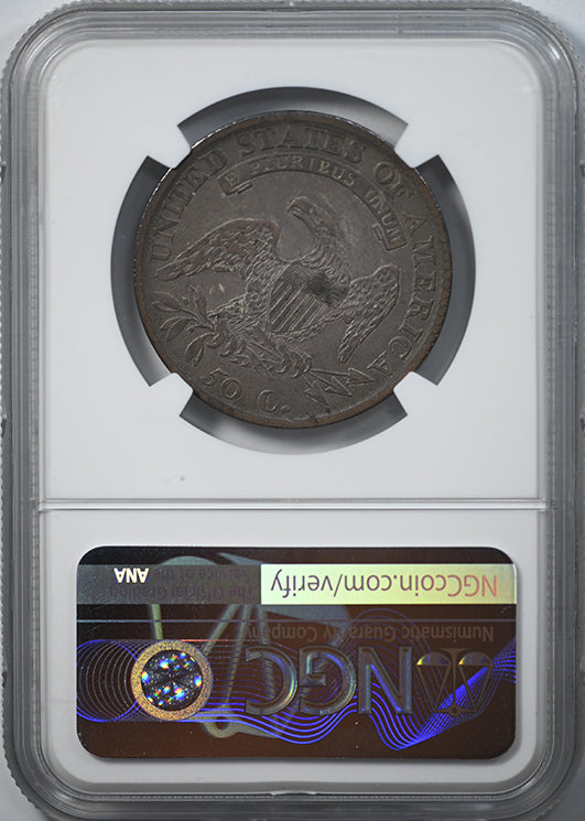 1813 Capped Bust Half Dollar 50C NGC VF30 Reverse Slab