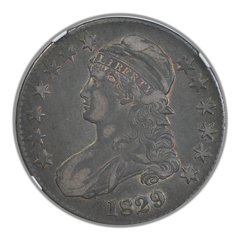 1829 Capped Bust Half Dollar 50C NGC XF40 Obverse