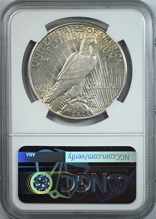 1924-S Peace Dollar $1 NGC AU55 Reverse Slab