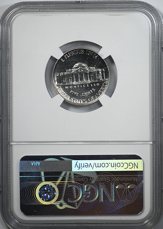 1938 Proof Jefferson Nickel 5C NGC PF67 Reverse Slab