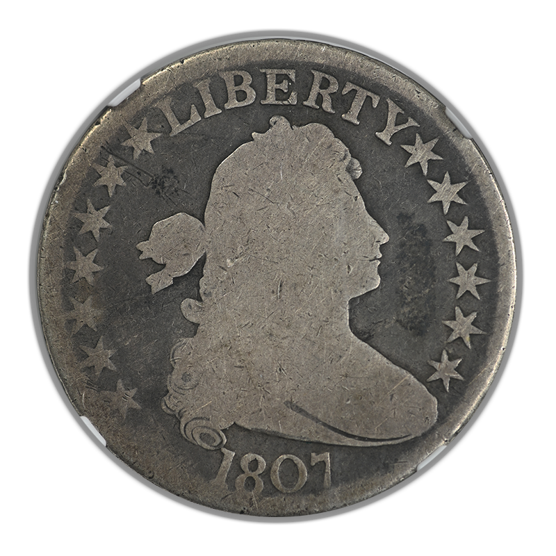 1807 Draped Bust Half Dollar 50C NGC AG3 Obverse