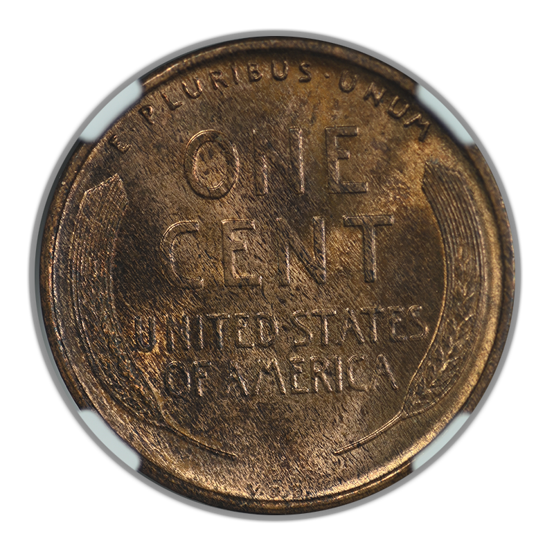 1909 VDB Lincoln Wheat Cent 1C NGC MS65RB Reverse