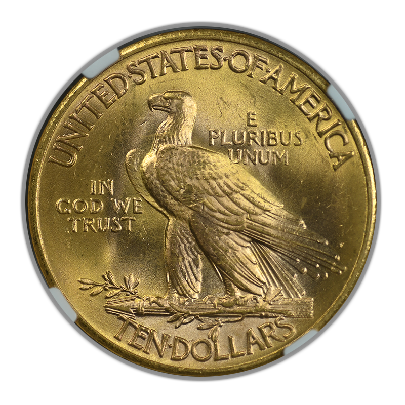1926 Indian Head Gold Eagle $10 NGC MS63 Reverse