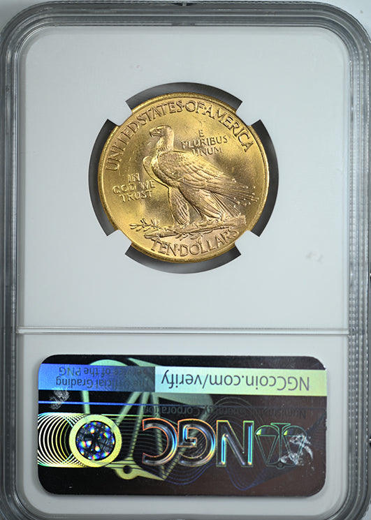 1926 Indian Head Gold Eagle $10 NGC MS63 Reverse Slab