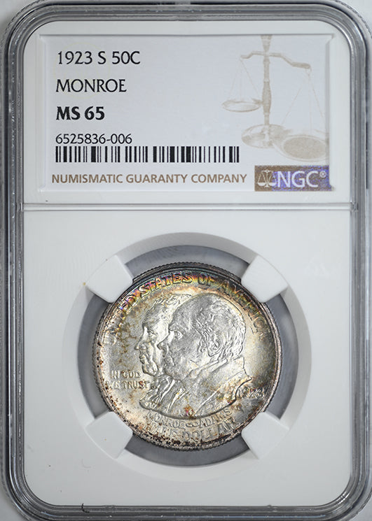 1923-S Monroe Classic Commemorative Half Dollar 50C NGC MS65 - TONED! –  Americana Rare Coin