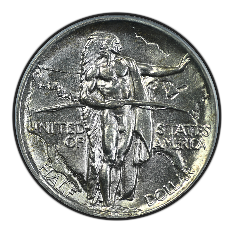 1936-S Oregon Trail Classic Commemorative Half Dollar PCGS MS64 CAC OGH Obverse