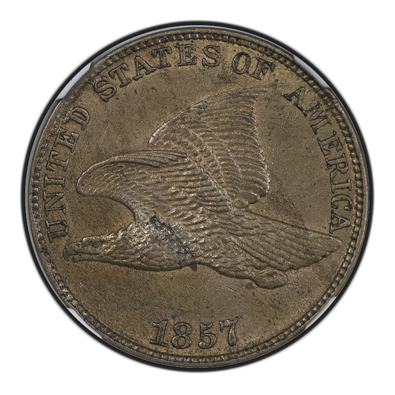 1857 Flying Eagle Cent 1C NGC MS62 Obverse