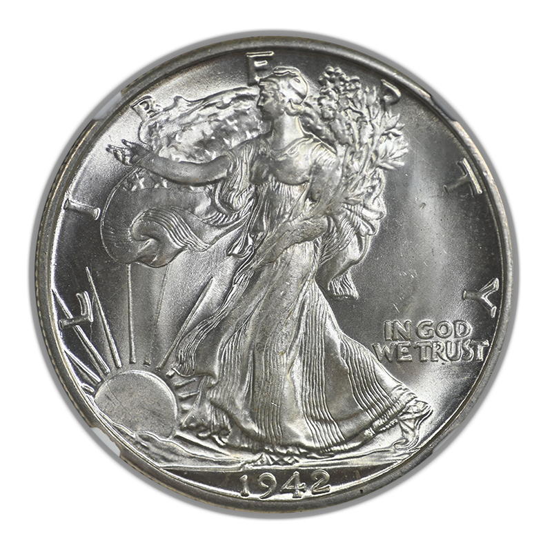 1942-D Walking Liberty Half Dollar 50C NGC MS67