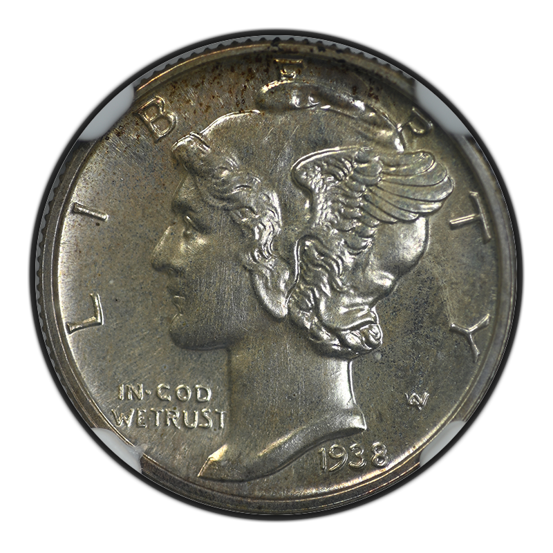 1938 Proof Mercury Dime 10C NGC PF66 Obverse