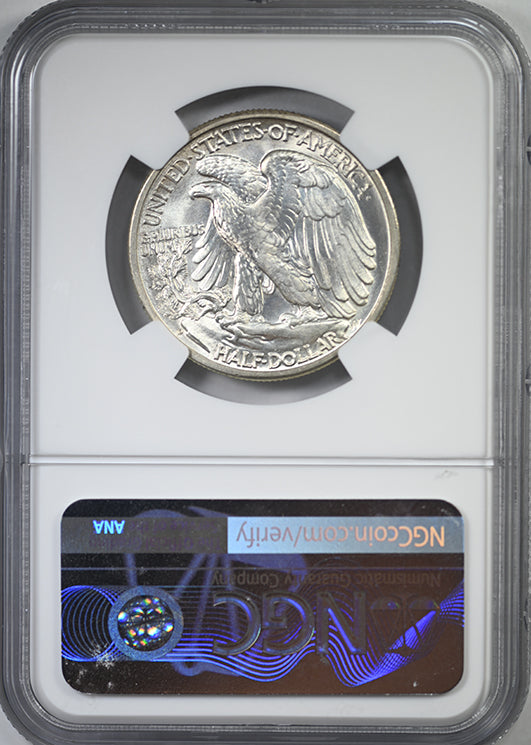 1942-D Walking Liberty Half Dollar 50C NGC MS66+ CAC