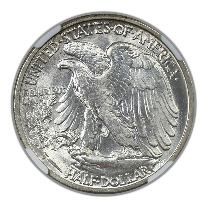 1942-D Walking Liberty Half Dollar 50C NGC MS66+ CAC