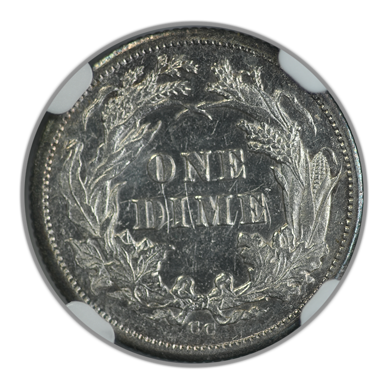 1878-CC Liberty Seated Dime 10C NGC AU Details Reverse