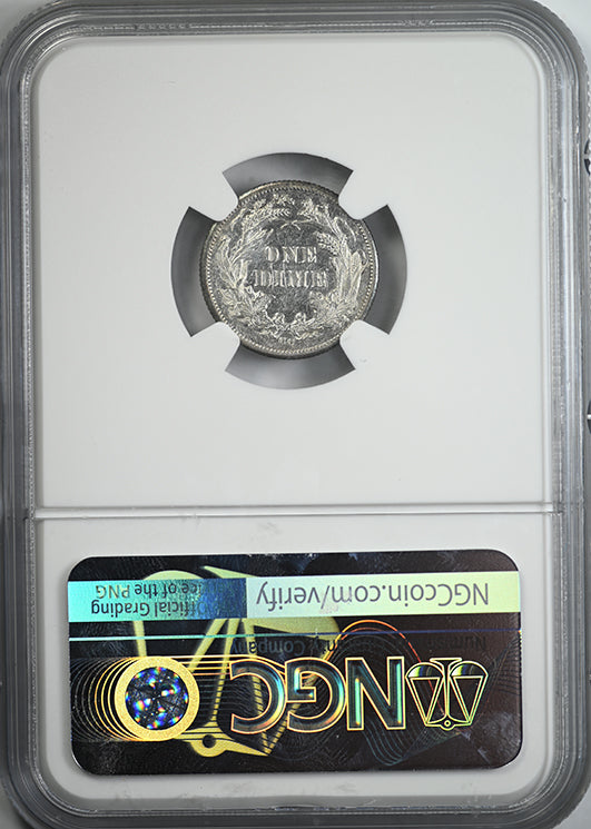 1878-CC Liberty Seated Dime 10C NGC AU Details Reverse Slab