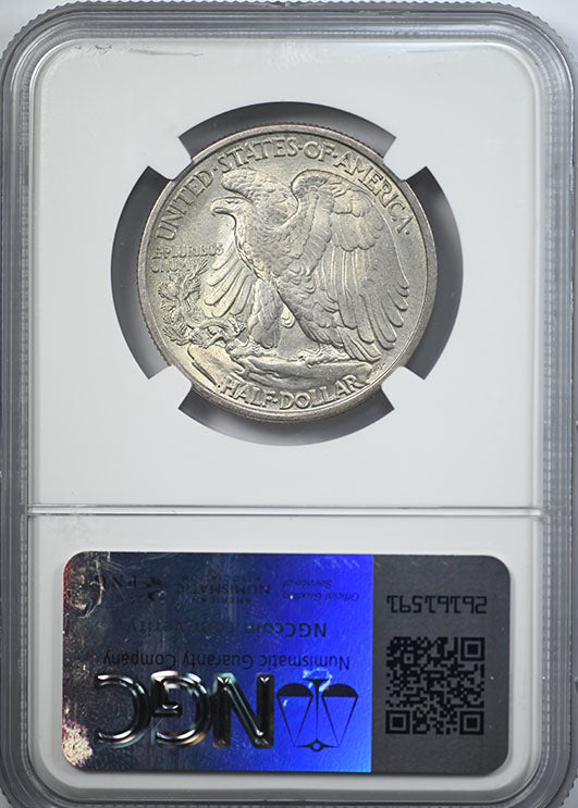 1917 Walking Liberty Half Dollar 50C NGC MS65 Reverse Slab