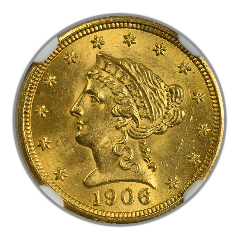 1906 Liberty Head Gold Quarter Eagle $2.50 NGC MS64
