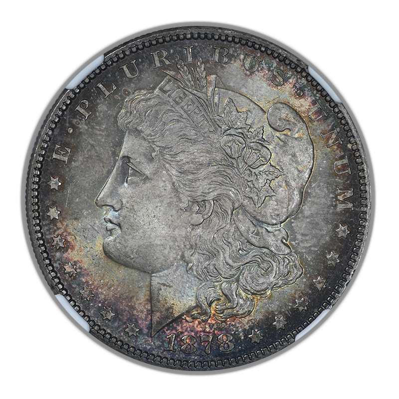 1878 7TF Reverse of 78 Morgan Dollar $1 NGC MS66 - TONED!