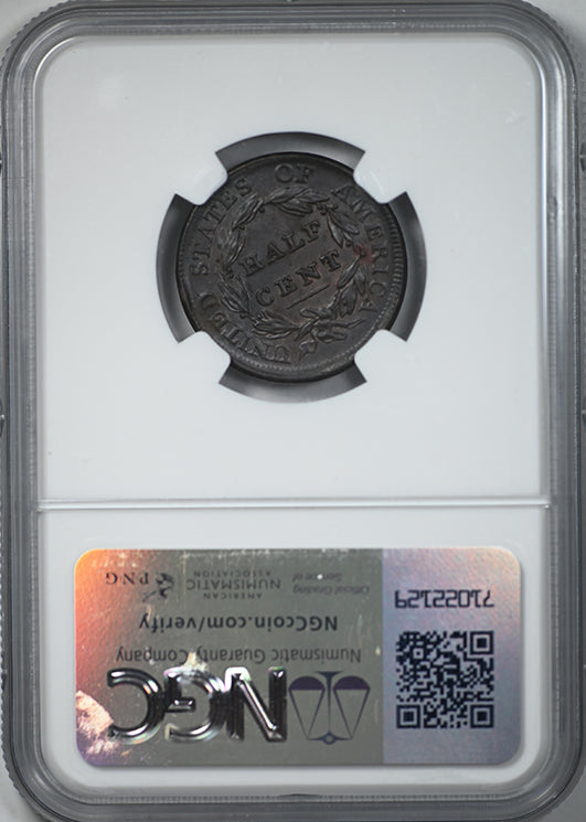 1809 Classic Head Half Cent 1/2C NGC MS64BN