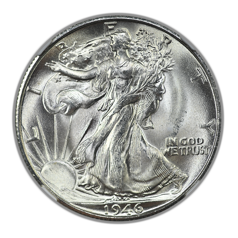 1946-S Walking Liberty Half Dollar 50C NGC MS67