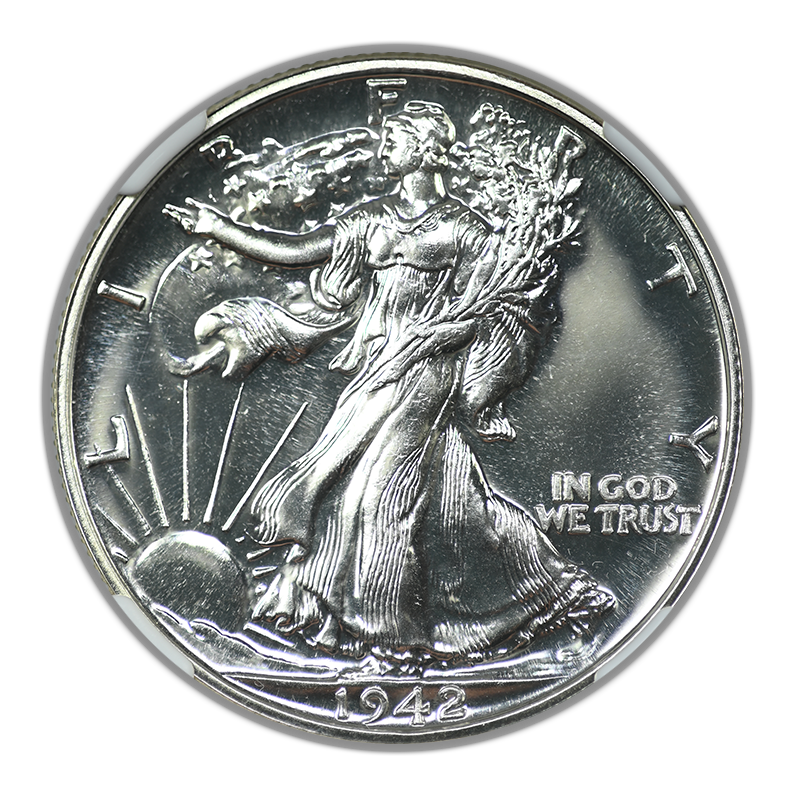 1942 Proof Walking Liberty Half Dollar 50C NGC PF68