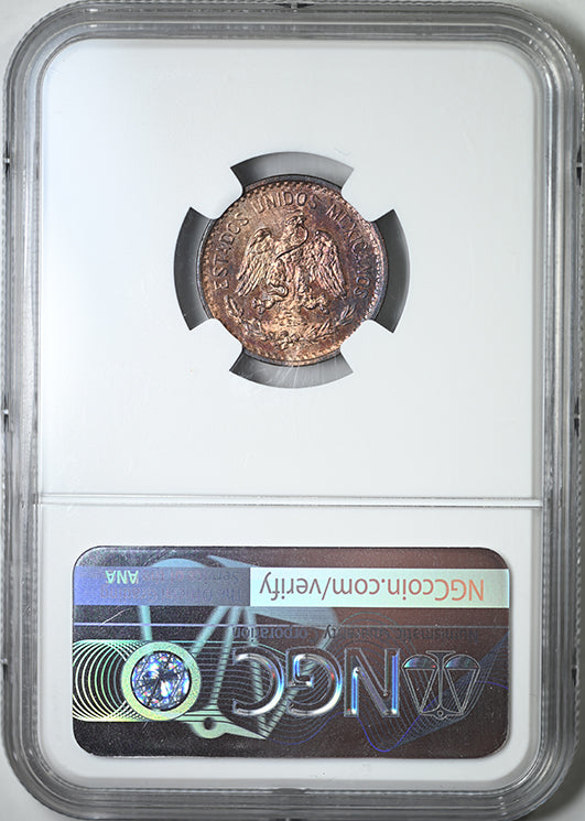 1905 Mo Mexico Estados Unidos Mexicanos 1C Centavo NGC MS64RB United States - TONED!