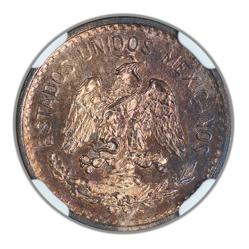 1905 Mo Mexico Estados Unidos Mexicanos 1C Centavo NGC MS64RB United States - TONED!