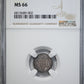 1862 Silver Three Cent Piece 3CS NGC MS66 Obverse Slab