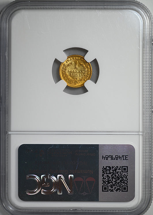 1851-D Type 1 Liberty Head Gold Dollar G$1 NGC MS62 - DAHLONEGA GOLD!