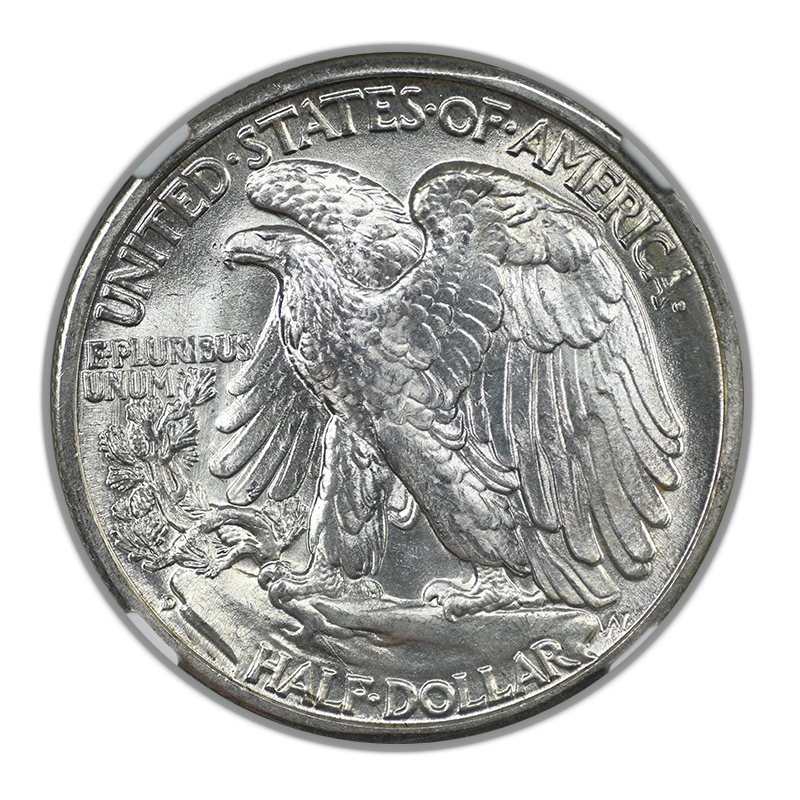 1945-D Walking Liberty Half Dollar 50C NGC MS67