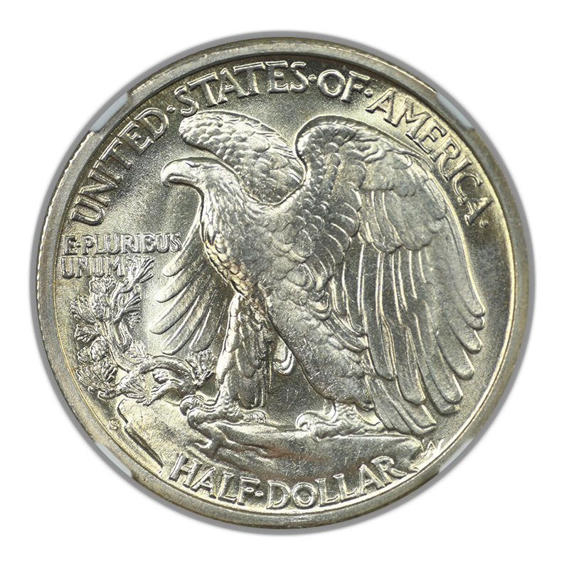 1943-S Walking Liberty Half Dollar 50C NGC MS67
