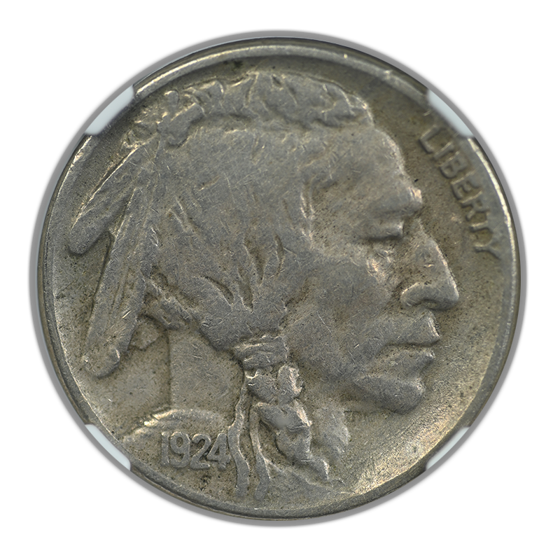 1924-S Buffalo Nickel 5C NGC VF30 Obverse
