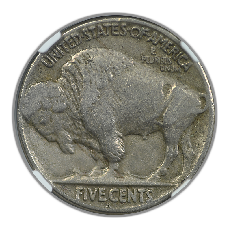 1924-S Buffalo Nickel 5C NGC VF30 Reverse