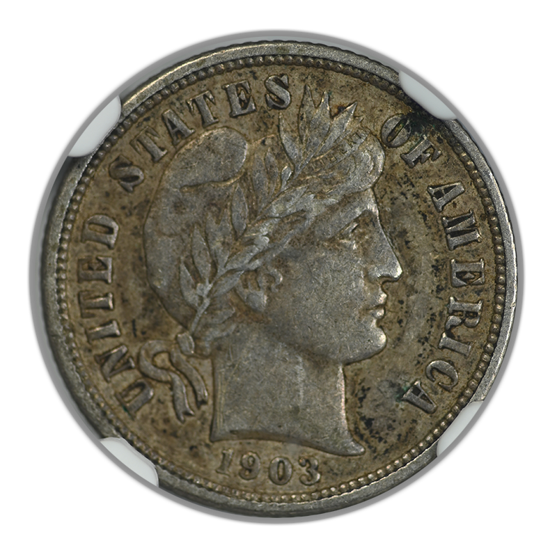 1903-O Barber Dime 10C NGC AU53 Obverse