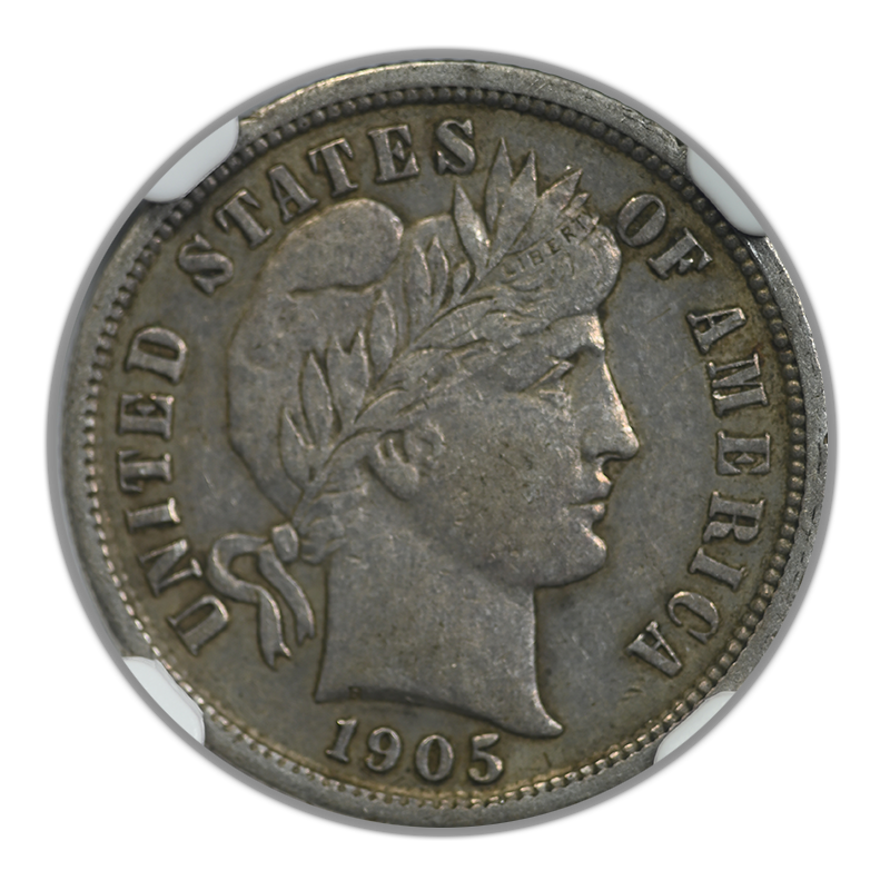1905-S Barber Dime 10C NGC XF45 Obverse