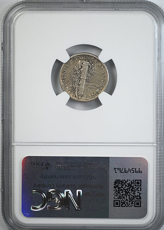 1919-D Mercury Dime 10C NGC XF45 Reverse Slab