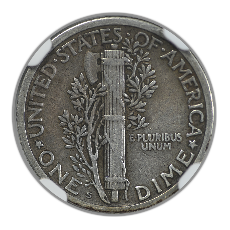 1926-S Mercury Dime 10C NGC VF30 Reverse