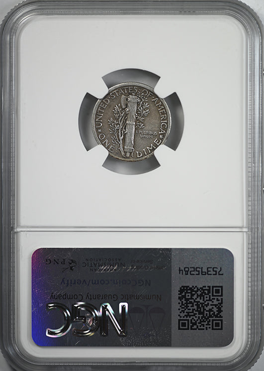 1926-S Mercury Dime 10C NGC VF30 Reverse Slab