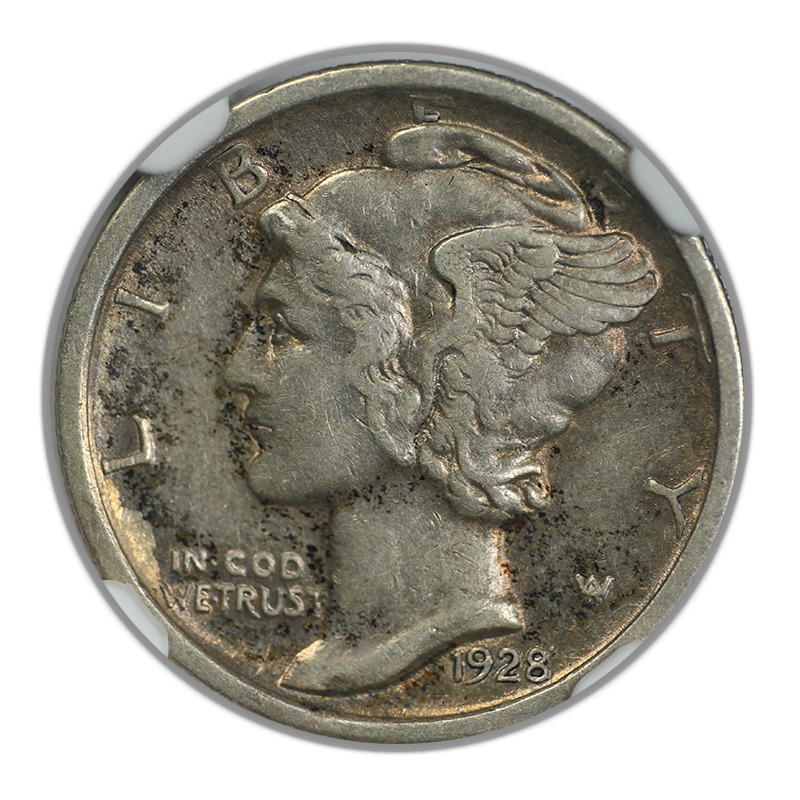 1928-D Mercury Dime 10C NGC AU50 Obverse