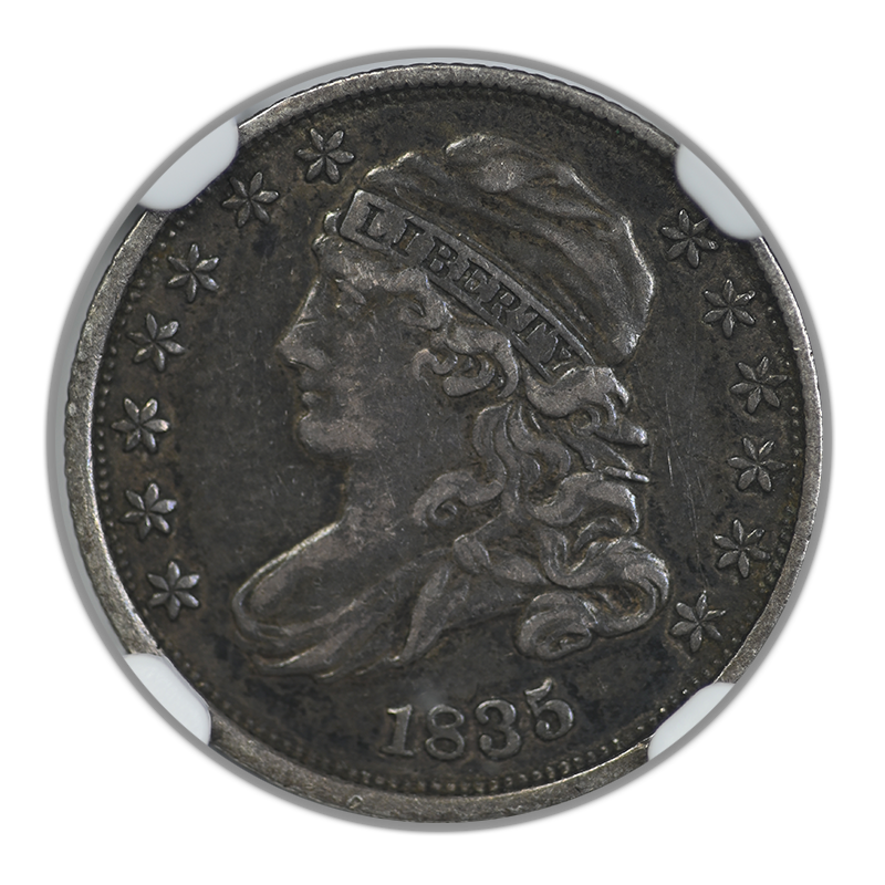 1835 Capped Bust Dime 10C NGC XF40 Obverse