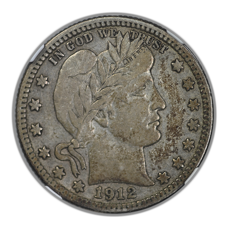 1912-S Barber Quarter 25C NGC VF25 Obverse