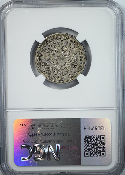 1912-S Barber Quarter 25C NGC VF25 Reverse Slab