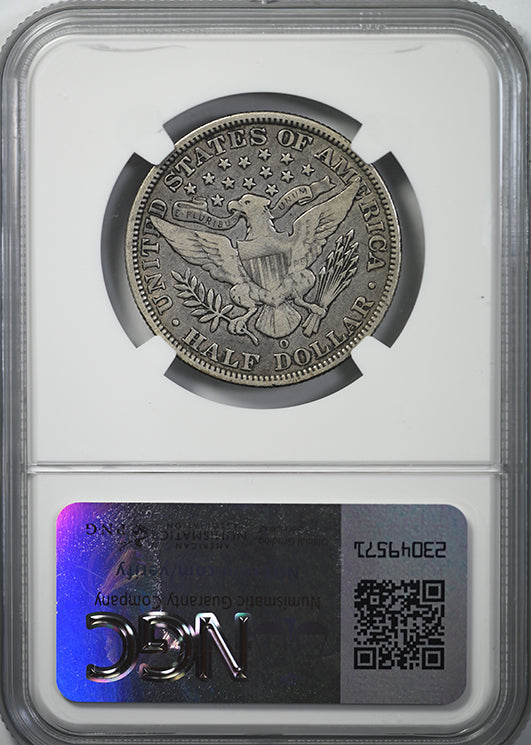 1899-O Barber Half Dollar 50C NGC F15 Reverse Slab