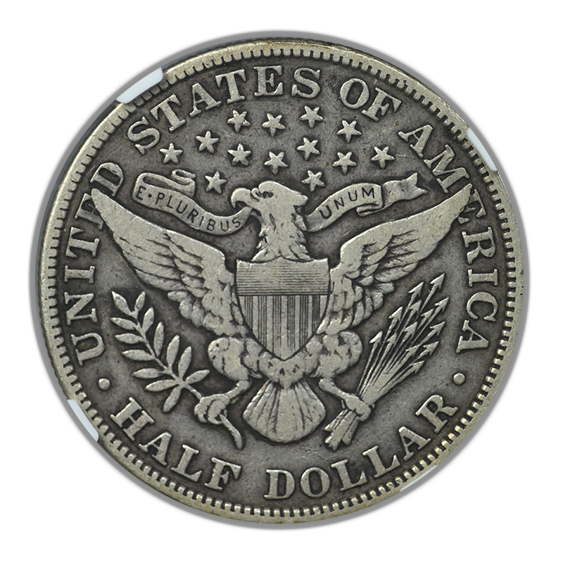 1902 Barber Half Dollar 50C NGC F15 Reverse